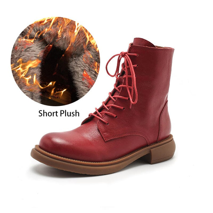 dwarves2060-1 Boots 5.5 Red Short Plush