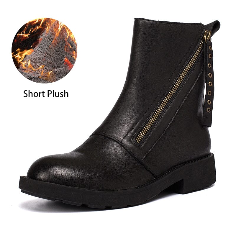 dwarves2072-2 Boots 5.5 Black Short Plush