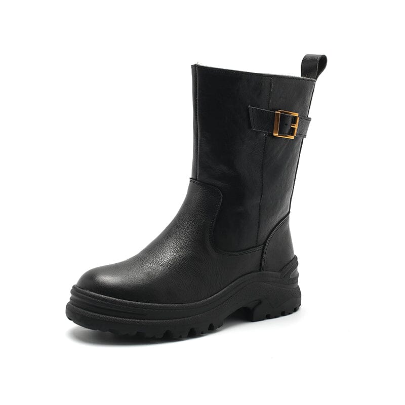 dwarves2074-8 Boots 7 Black Shearling Lined