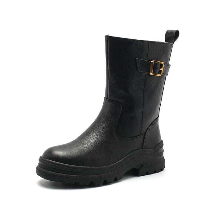 dwarves2074-8 Boots 7 Black Shearling Lined