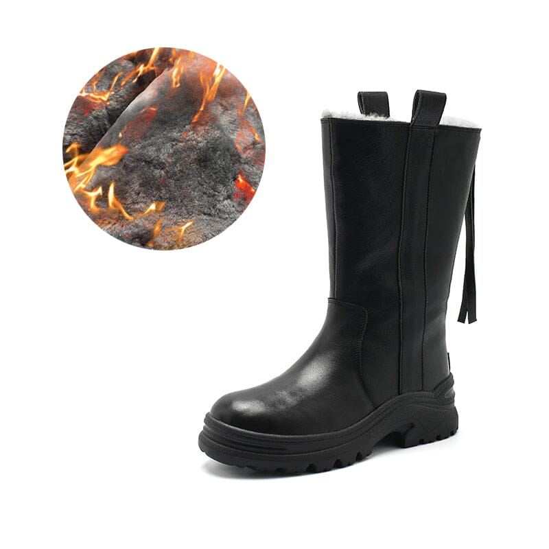 dwarves2075-2 Boots 5.5 Black Shearling Lined