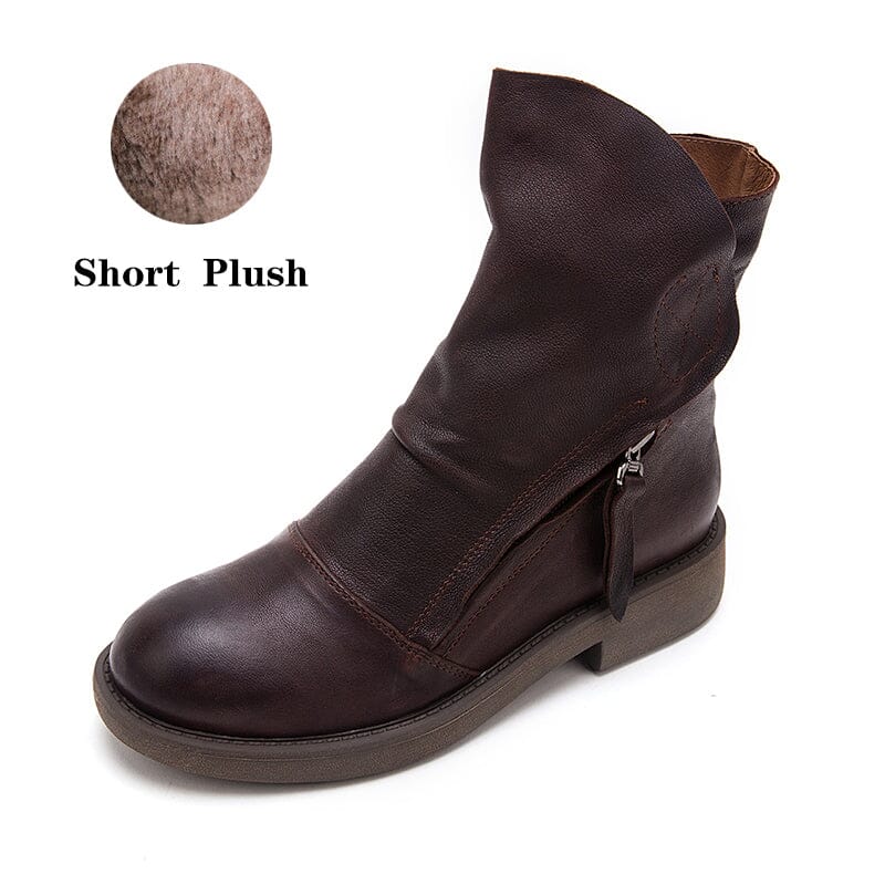 dwarves2077-1 Boots 5.5 Coffee Short Plush