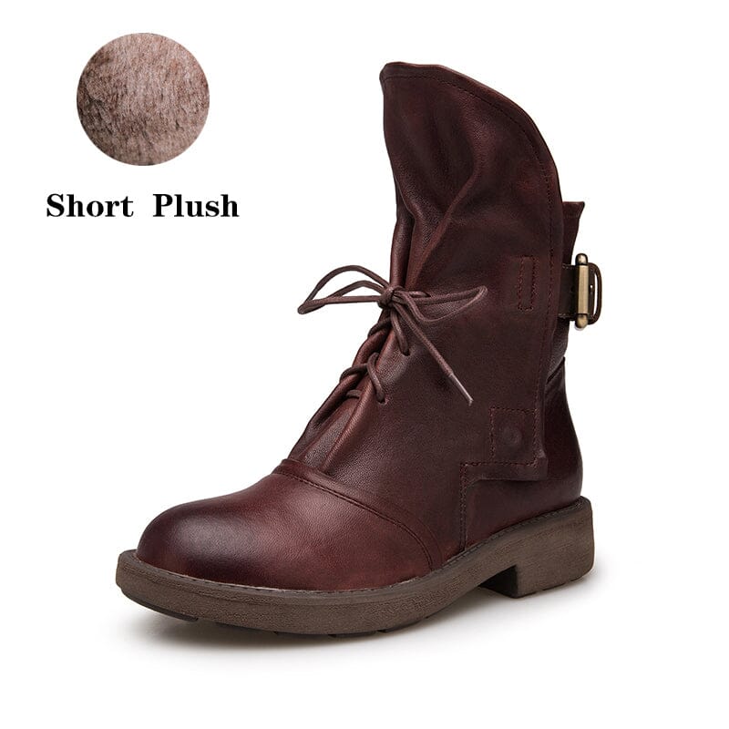 dwarves2084-1 Boots 5.5 Coffee Short Plush
