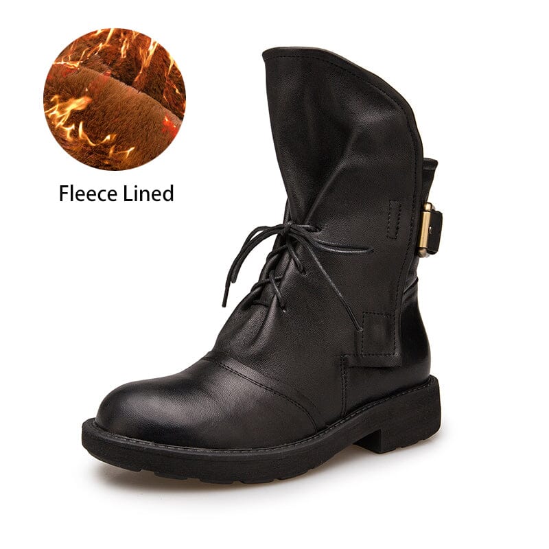 dwarves2084-4 Boots 5.5 Black Fleece Lined