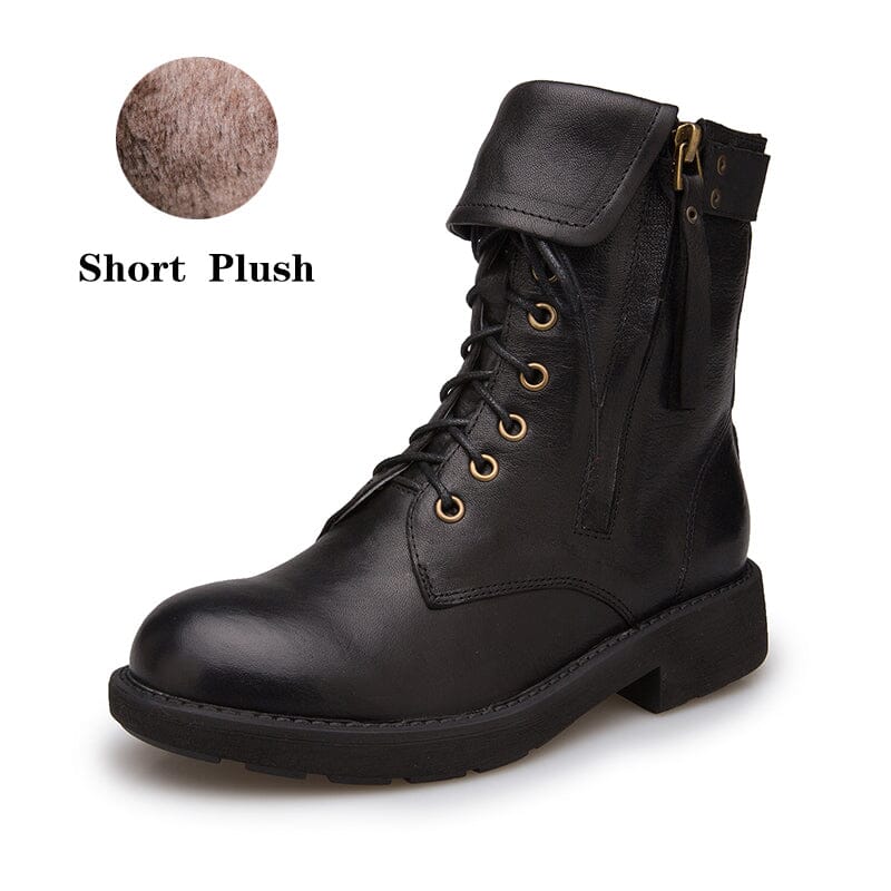 dwarves2085-2 Boots 5.5 Black Short Plush