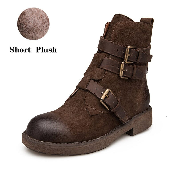 dwarves2088-1 Boots 5.5 Coffee Short Plush