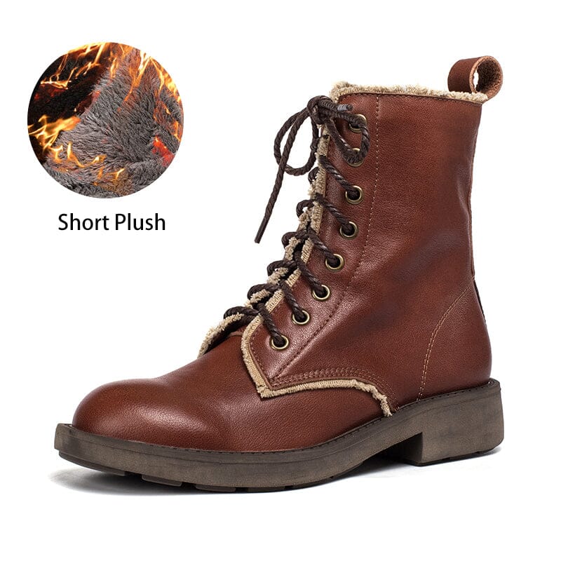 dwarves2089-1 Boots 5.5 Coffee Short Plush