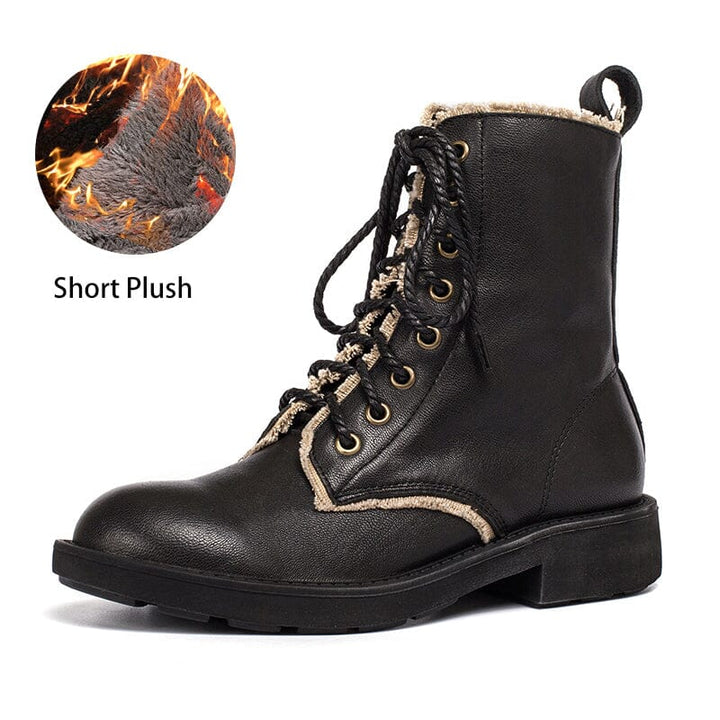 dwarves2089-2 Boots 5.5 Black Short Plush
