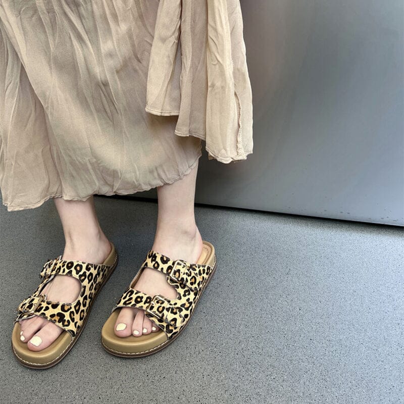 dwarves2242-4 Slippers 5.5 Leopard