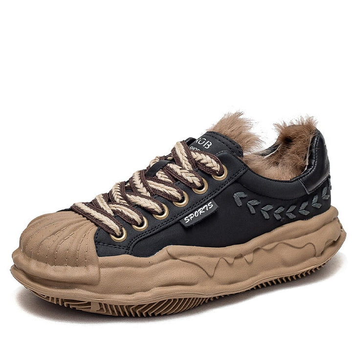 dwarves2417-4 Sneakers 5.5 Grey Short Plush