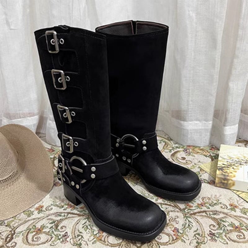 dwarves2593-10 Boots 5.5 Suede leather-Black