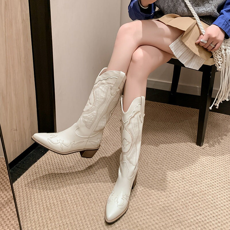 dwarves2630-19 Boots White Short Plush 5.5