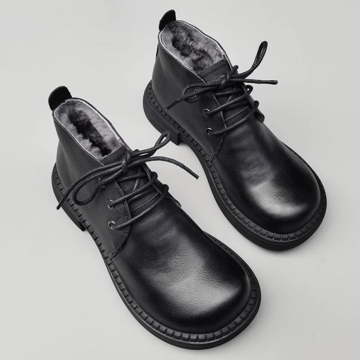 dwarves2638-3 Boots 5.5 Black Fleece Lined