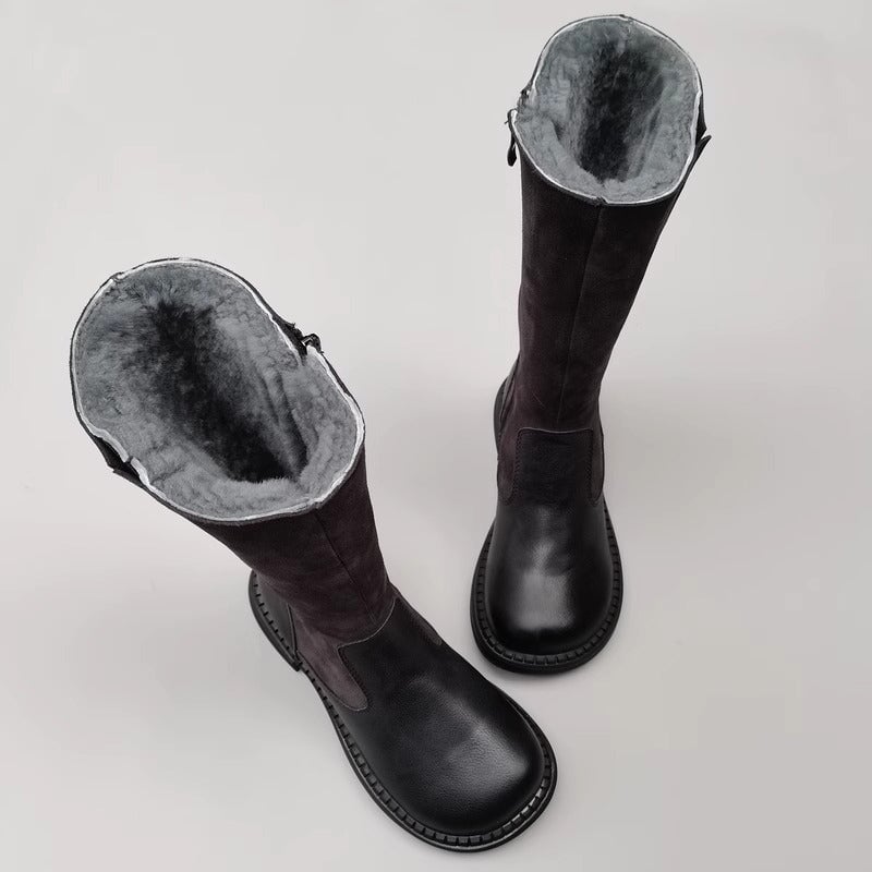 dwarves2639-3 Boots 5.5 Black Fleece Lined