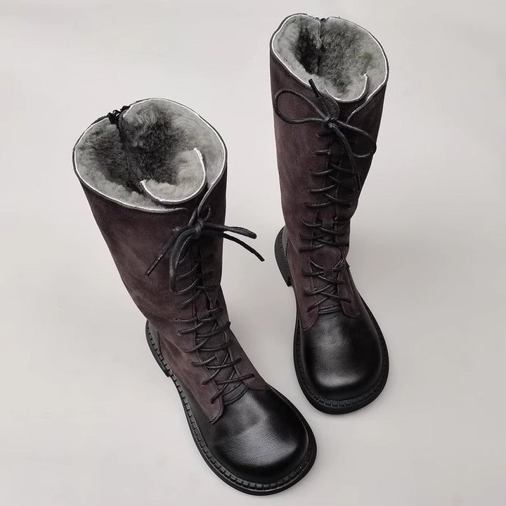 dwarves2640-3 Boots 5.5 Black Fleece Lined