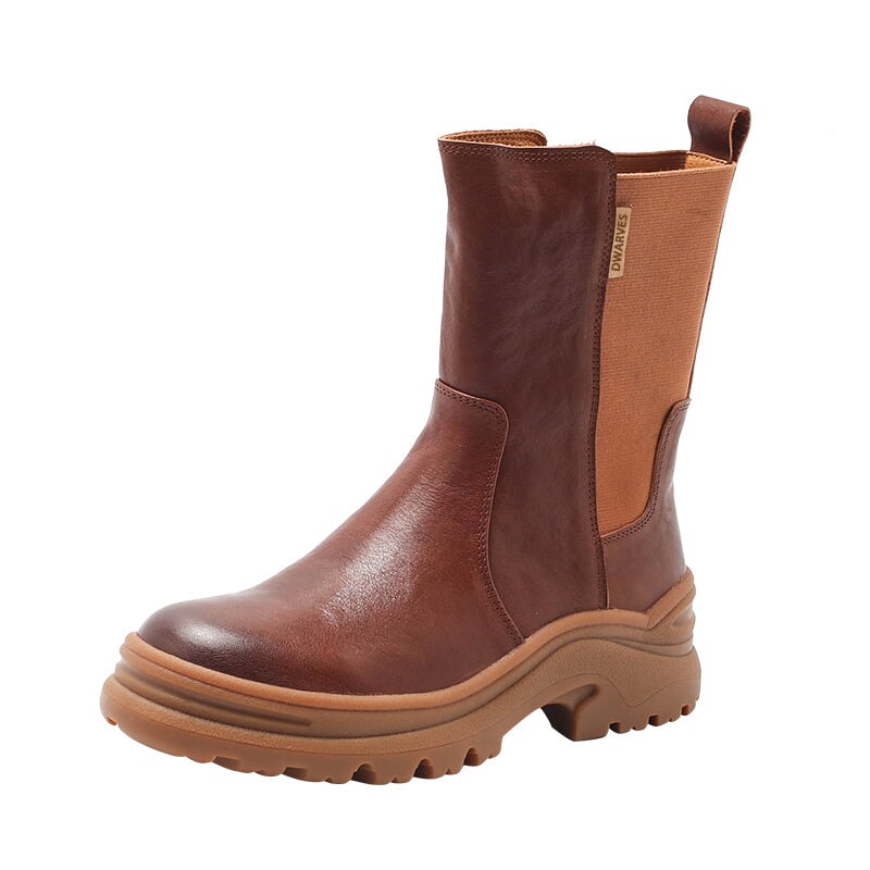 dwarves2645-1 Boots 5.5 Brown Shearling Lined