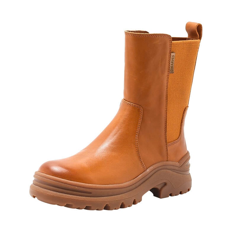 dwarves2645-3 Boots 5.5 Yellow Shearling Lined
