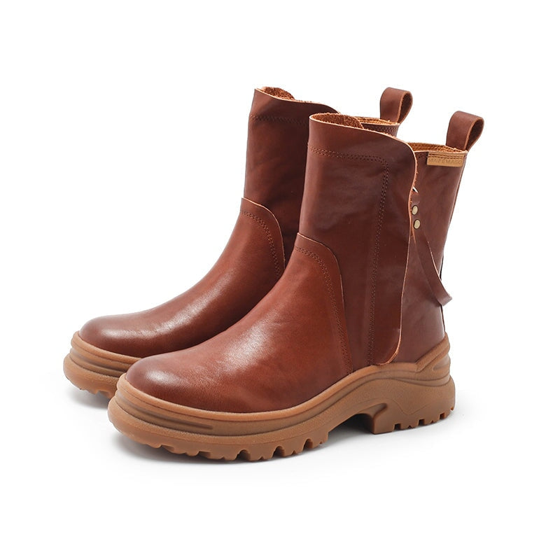 dwarves2646-1 Boots 5.5 Brown Shearling Lined