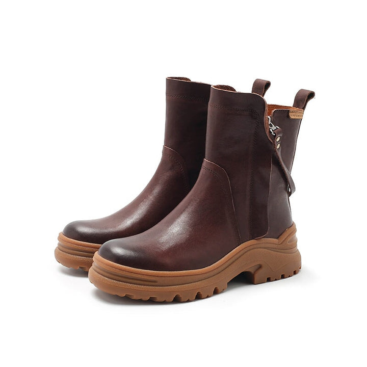 dwarves2646-3 Boots 5.5 Coffee Shearling Lined