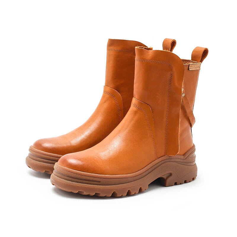 dwarves2646-4 Boots 5.5 Yellow Shearling Lined