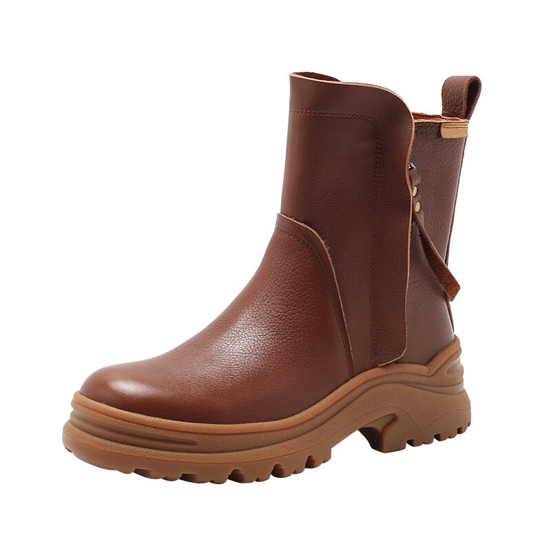 dwarves2647-3 Boots 5.5 Coffee Shearling Lined