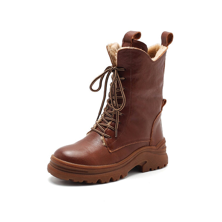 dwarves2648-5 Boots 5.5 Coffee Leather Lined