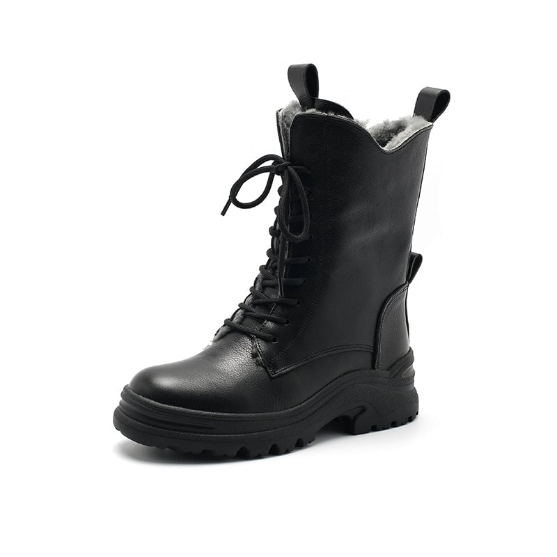 dwarves2648-6 Boots 5.5 Black Leather Lined