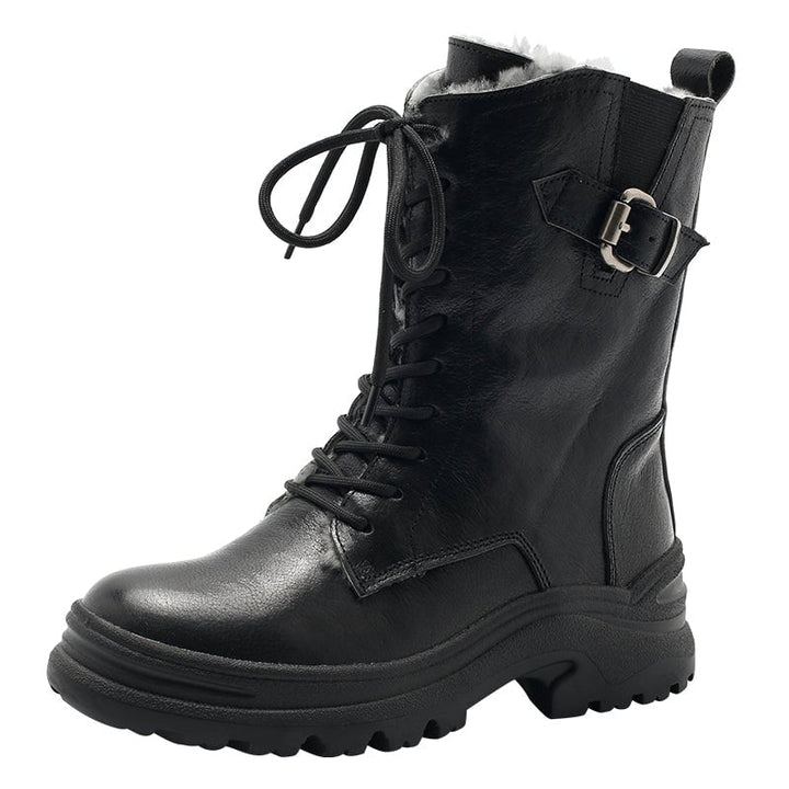 dwarves2649-2 Boots 5.5 Black Shearling Lined