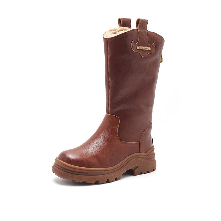 dwarves2651-1 Boots 5.5 Brown Shearling Lined