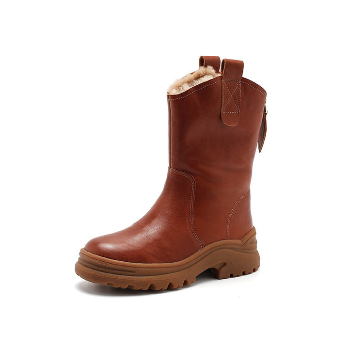 dwarves2652-1 Boots 5.5 Brown Shearling Lined