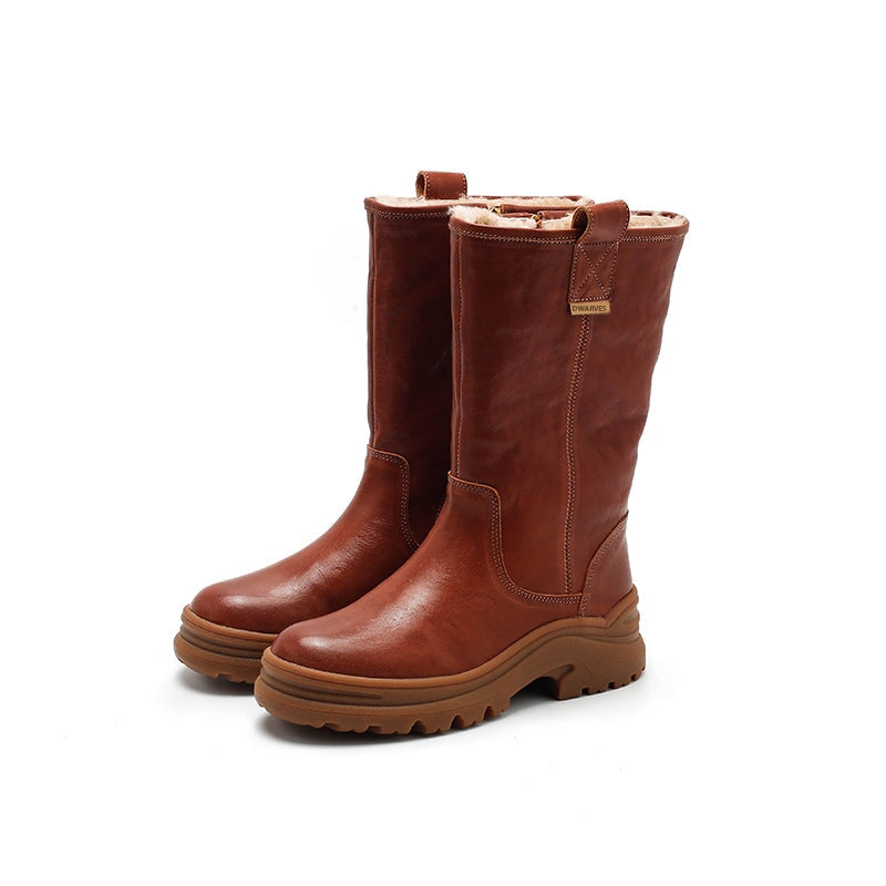 dwarves2655-1 Boots 5.5 Brown Shearling Lined