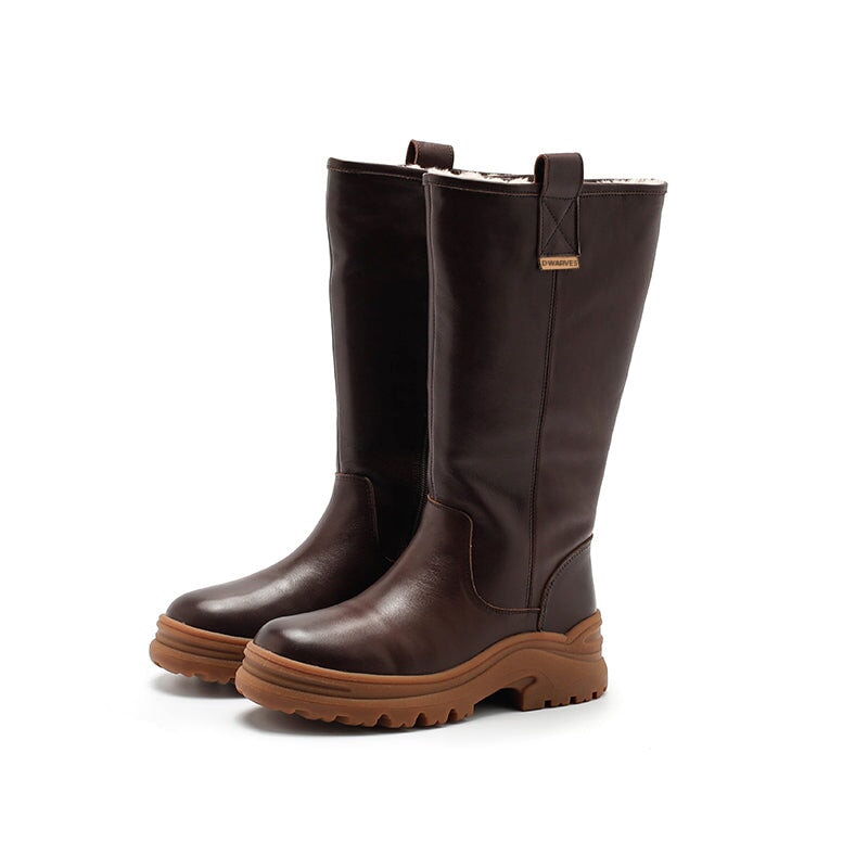 dwarves2657-2 Boots 5.5 Coffee Shearling Lined