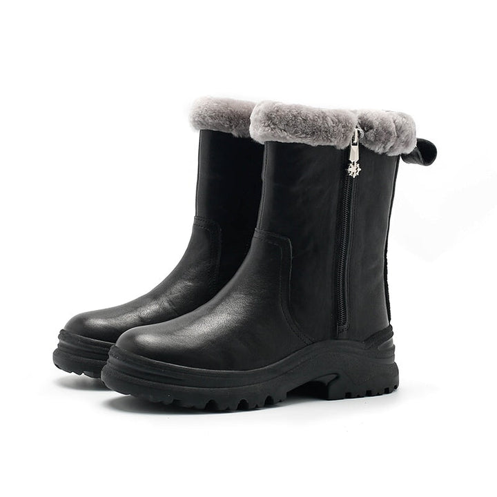 dwarves2658-3 Boots 5.5 Black Shearling Lined
