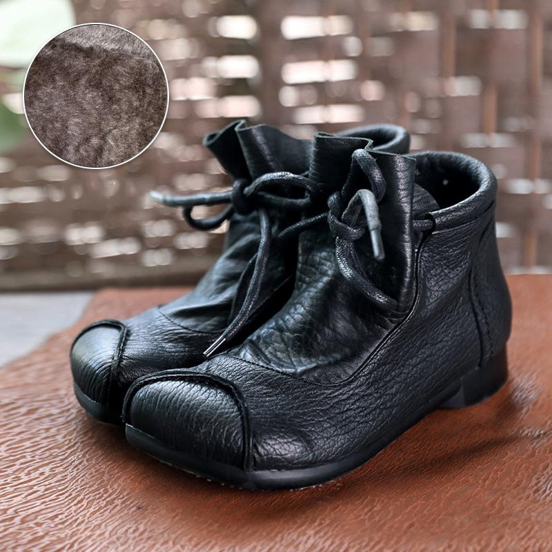 dwarves421-4 Boots 5.5 Black Fur Lined