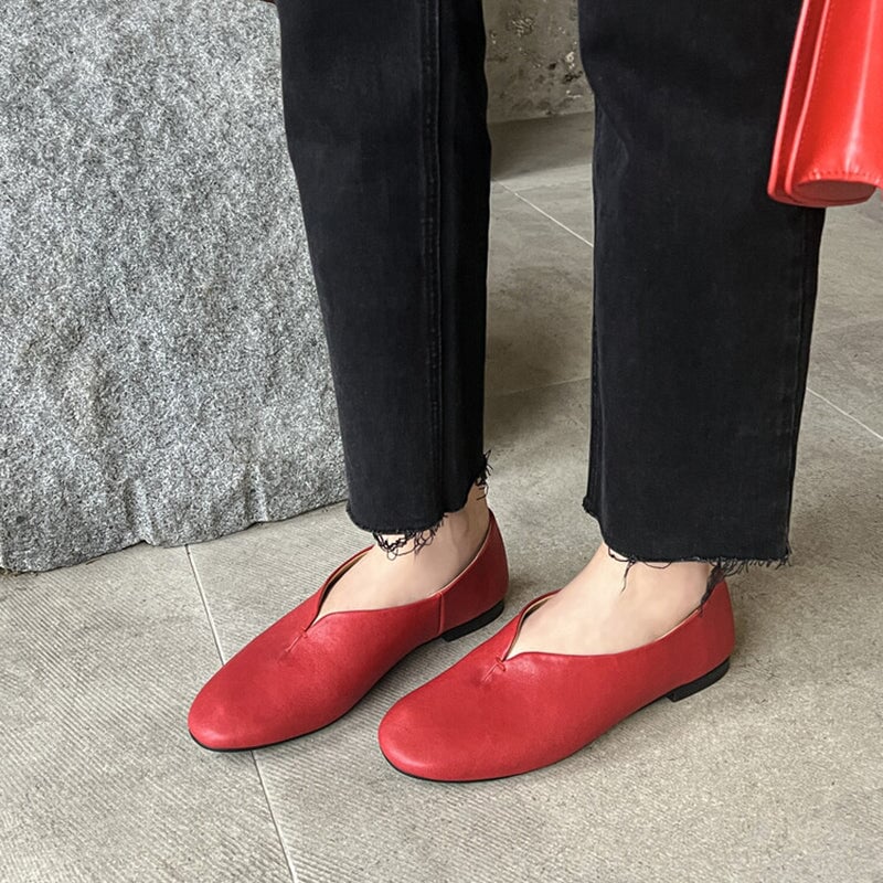 dwarves907-8 Loafers 5.5 Red