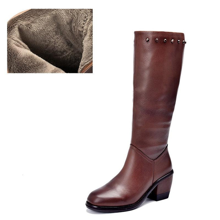 etsy13-3 Boots 5.5 Coffee-Short Plush Lined