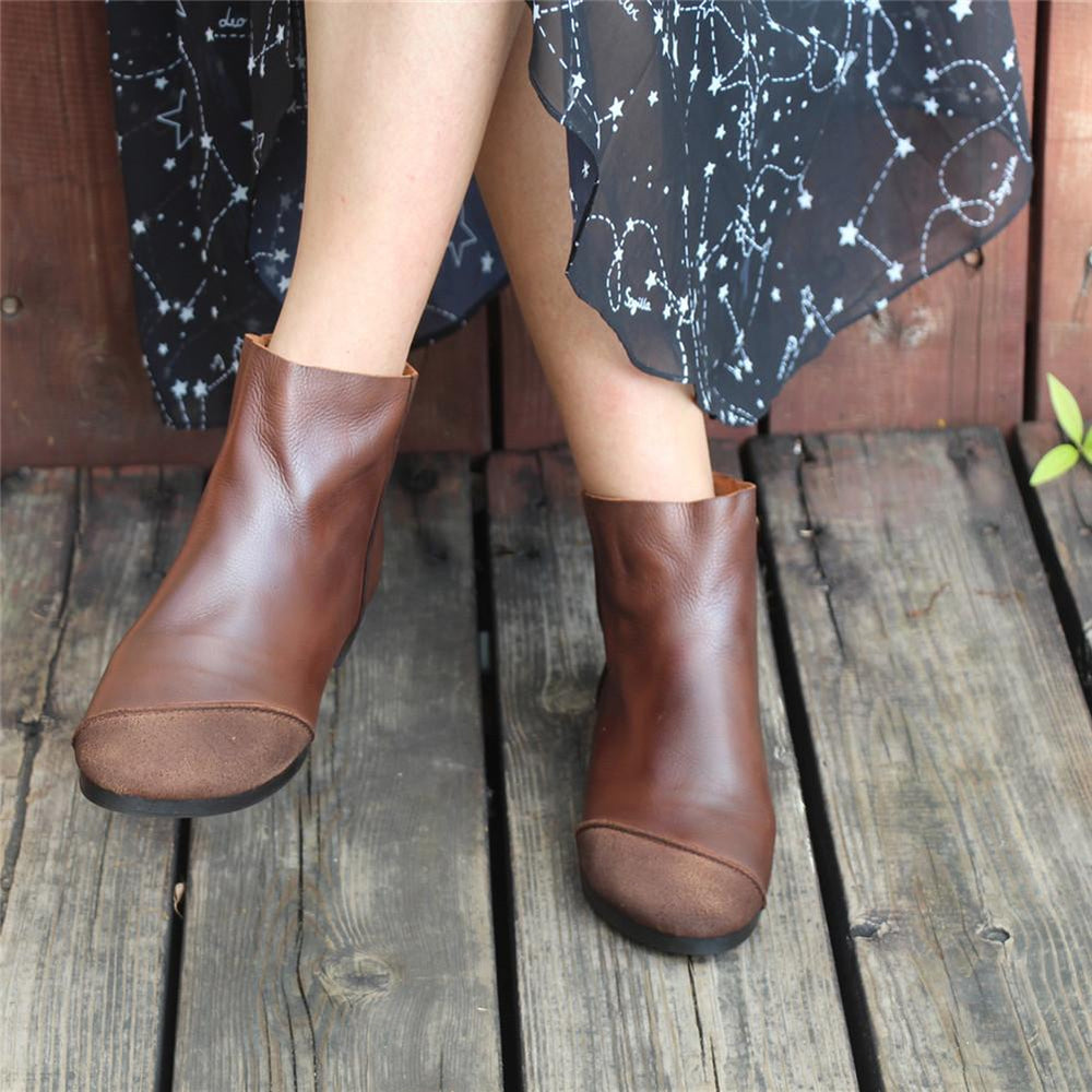 etsy39-21 Boots 8.5 Coffee+Fleece Lined