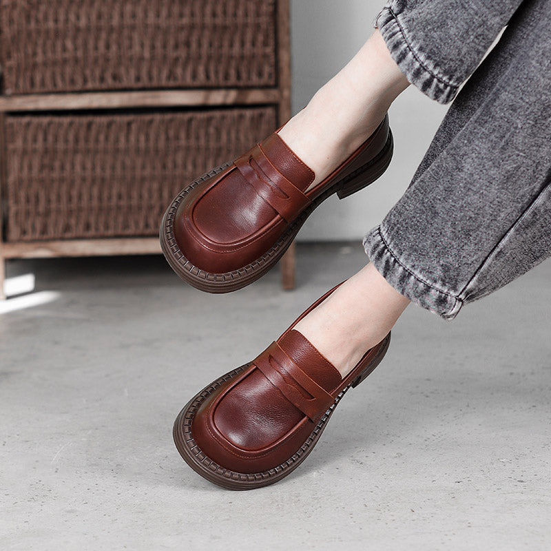 フラットシューズ ^custommade^ 45cm round toe chunky penny loafer mond CW0055E MUSINSA | CUSTOMADE WOMAN 4.5cm round toe chunky penny