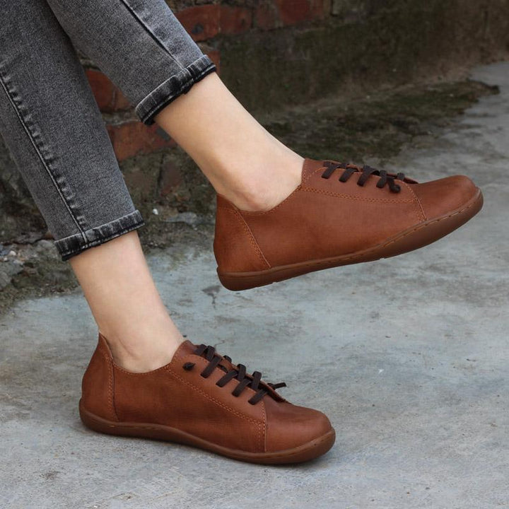 princess polly baby blue dress Women‘s Handmade Leather Oxfords & Tie Flats Barefoot Shoes in Coffee/Black/Brown/Red/Beige 5.5 / Gray